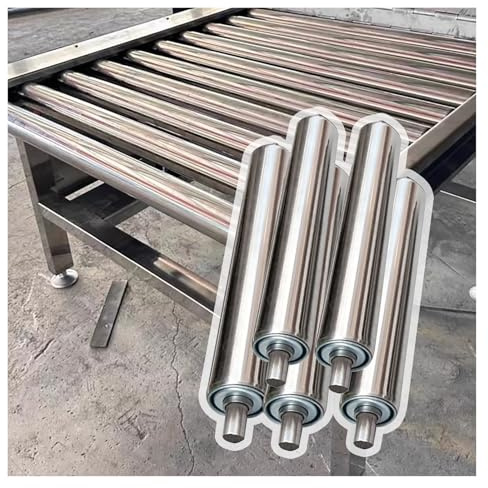 Stainless Steel Conveyor Rollers for Construction & Home Use 3.8cm Smooth Removable Rollers Ideal for Table Saw & Woodworking Available in Large & Small Sizes
