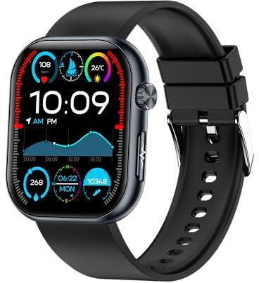 YUPENG 2025 Smartwatch 1.95'' AMOLED Orologio Fitness con Bluetooth chiamate, modalità 100+ sport per Android/iOS