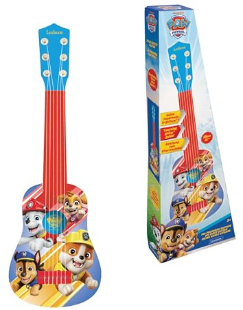 Lexibook, Pat' Patrouille Ma Première Guitare, K200PALXB | 53cm guitare, 6 cordes en nylon, guide d'apprentissage inclus, Bleu/Rouge