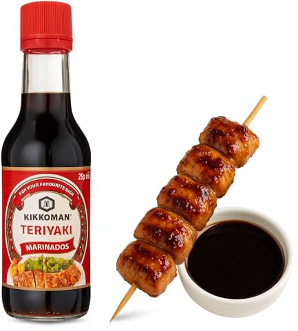 Salsa Teriyaki Marinada, Salsa Japonesa, Apta para cualquier tipo de carnes, pescados y brochetas a la brasa o asadas, ingredientes 100% naturales, Ideal para carnes, pescados y verduras, 250 ml