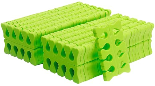 100 Stück Schaumstoff Zehentrenner für die Pediküre weiche Einweg Zehentrenner für Nagellack Heim Maniküre Pediküre Werkzeuge (grün). Schaumstoff Abstandshalter 100 Stück Einweg Fingertrenner Nag