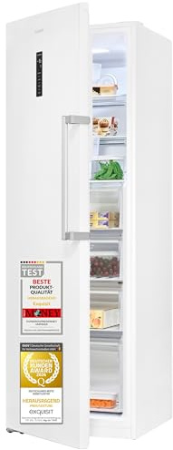 Exquisit Gefrierschrank GS5295-NF-H-040C 274 l No Frost Weiß | Energieklasse C, Schnellgefrieren, digitale Temperaturanzeige, LED-Beleuchtung