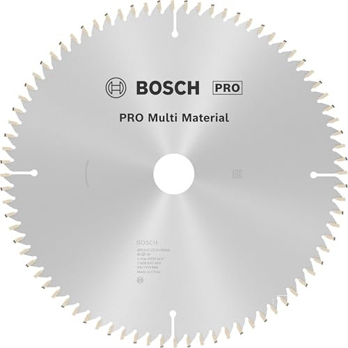 Bosch Accessories Bosch Professional 1x Kreissägeblatt Multi Material (für Multimaterial, Sägeblatt Ø 254 x 3,2 x 30 mm, 80 Zähne, Zubehör Kreissäge)