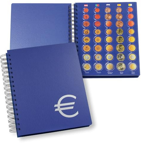 SAFE 7807 Spiral Euro Album TOPset | Eindrückalbum | Euro Münzen Sammelalbum aller Länder | Münzsammelalbum | Euromünzalbum | für Ihre Coin Collection | 210 x 235 mm