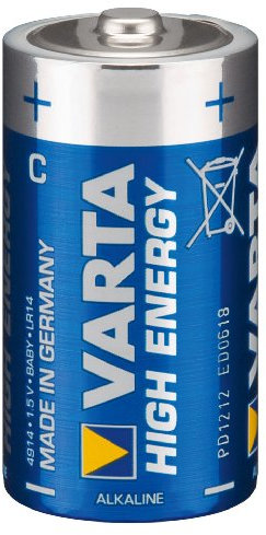 Baby-Pile vARTA-High Energy 1,5 v (Type c, Lot de 2)