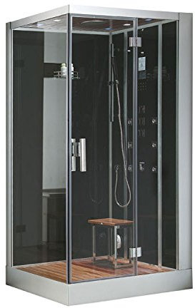 AWT AQART WATER TECHNOLOGY Dampfdusche DZ959F8 schwarz/120x90/rechts