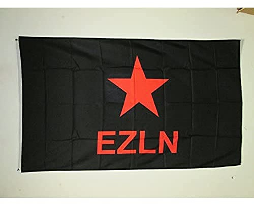 AZ FLAG Drapeau Mexique EZLN en Polyester 100D avec Oeillets, 150cm x 90cm
