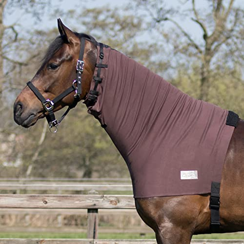 QHP Eczema de manta de cuello XS Marrón