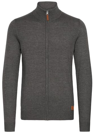 BLEND Norman Cárdigan Chaqueta De Punto Rebeca para Hombre con Cuello Alto con Cremallera, tamaño:XXL, Color:Pewter Mix (70817)