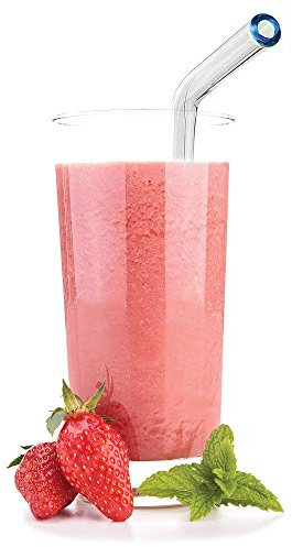 Better Houseware Extra-Wide Glass Drinking Straws, 10 mm, Clear (Set of 5 Straws)