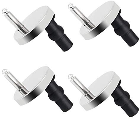 4 Pezzi Sedile WC Set di Fissaggio Universale, Cerniere per Sedile WC, Raccordi per Fori Ciechi, Viti in Gomma Espandibili, Parti di Ricambio per Sedile WC, Raccordi e Accessori, con Base da 55 mm