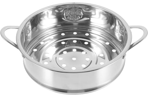 DOITOOL Asian Steamer Steamer Basket, Stainless Steel Pot, Cooking Pot Insert and Vented Glass Lid Stack and Steam Set for All Cooking Surfaces Steam Dumplings