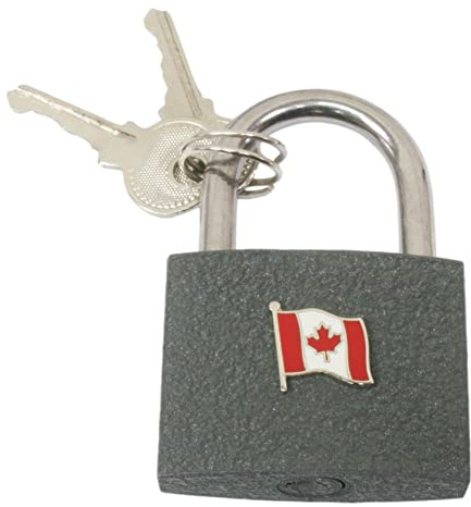 Canadian Flag Engraved Padlock Love Lock Wedding Anniversary Valentines Gift Unity Lock Free Engraving 487