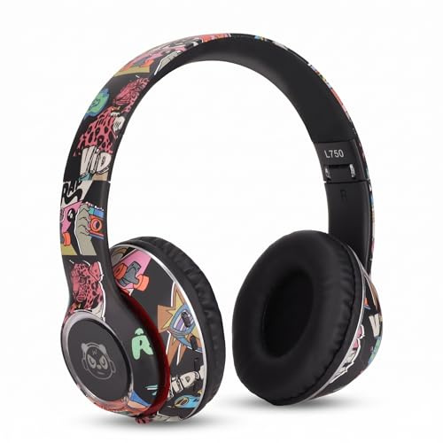 Trådlöst Bluetooth-headset, HiFi LED-upplysta Hörlurar, Universal 400mAh 8-9h Spelar Trådlösa Spelhörlurar med Färgglatt Ljus, för Mobiltelefon, Dator
