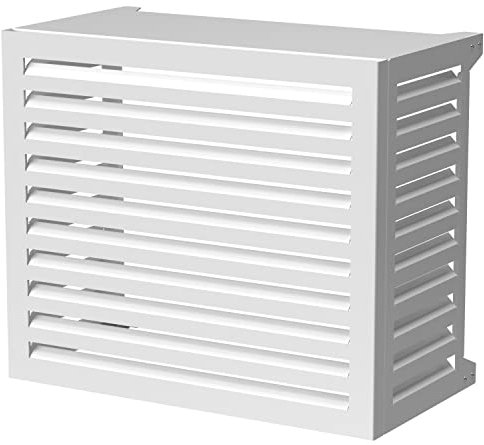 Box Air Klima Cover Clima Blade L Bianco – Abdeckung für Klimaanlage aus Aluminium‑Verbund, verstellbare INOX‑Halterungen, Wandmontage, Schutz für großes Außengerät