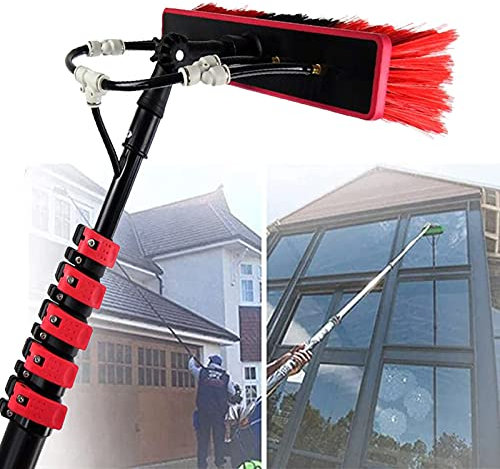 YILEFU 3.6M-10.8M Teleskopstange Wasserführend,Teleskop Waschbürste Fensterputzer Sonnenkollektor Solar-Photovoltaik-Panel-Reinigungsbürste,für Die Reinigung Von Fenstern,10.8m