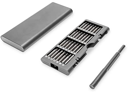 DIGITUS Präzisionsschraubendreher-Set 57-teilig – Feinmechaniker Werkzeug für Handy, Laptop, PC, Spielekonsolen, Uhren, Brillen – Bits aus S2 Werkzeugstahl – Reparatur-Set