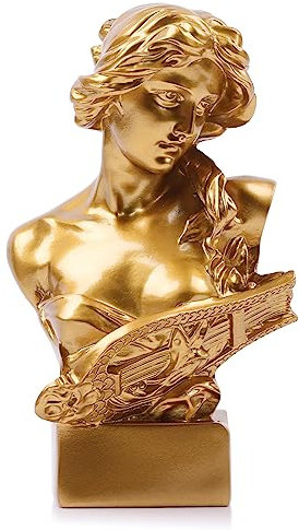 LCCCK Statue d'Aphrodite en Or de 15,2 cm, Sculpture en résine inspirée de la mythologie Grecque, pour décoration de Chambre Coquette, décoration de Chambre Dark Academia, étagères, rayonnages