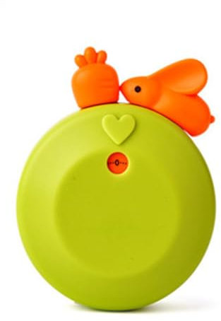 Herfair Timer Mechanischer Küchentimer 55 Minuten Countdown Timer mit Magnete Lustige Kaninchen Karotte Kurzzeitmesser Zeitmanagement Werkzeug (Grün)