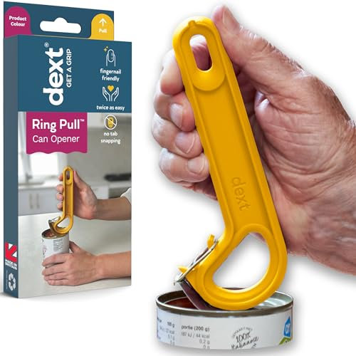 Abrelatas Ring Pull & Pop Top (albaricoque) fácil de abrir cualquier lata para personas mayores, refrescos, alimentos para mascotas, latas de gatos, cerveza, ayuda para regalos de vida, gadgets para