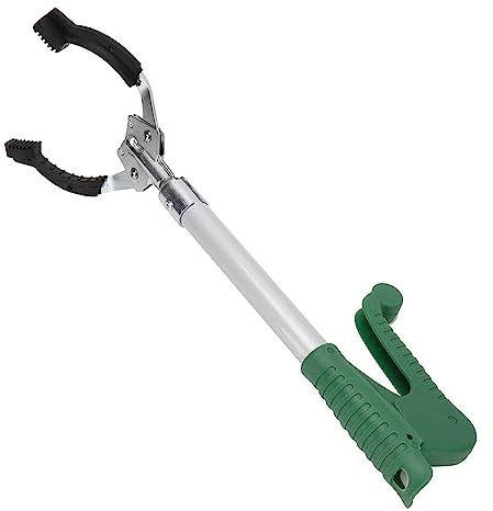 1 pinza per immondizia, strumento per raccogliere i rifiuti, con braccio lungo, in lega, 40 cm