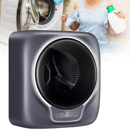 ZUMAHA Lavadora Y Secadora, Mini Lavadora AutomáTica De 3 Kg, Secadora De Ropa Compacta para Apartamento, Hogar, Dormitorio, Escritorio Montado En La Pared