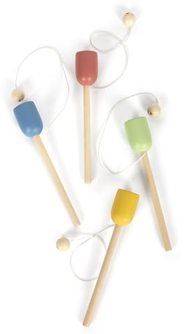 small foot Acchiappa la pallina in legno, set da 4, gioco di abilità per grandi e piccini, per bambini dai 3 anni, 12609