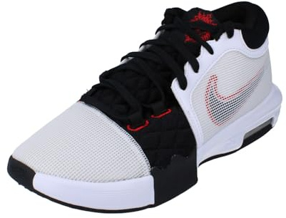 Nike LeBron Witness 8 basketskor (FB2239-103, vit/universitet röd/svart), Vit/svart-universitet röd, 41 EU