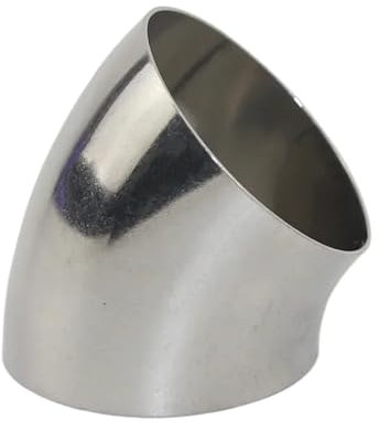 Abgasrohrleitungen 1,5 Mm 304 Edelstahl Rohrbogen 45 Grad Geschweißter Handlauf Edelstahl Rohrverbindungsbogen Auspuff Adapter(80)