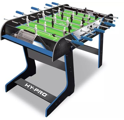 Hy-Pro 4FT Folding Football Table - Space Saving Folding Design, Ergonomic Non Slip Handles, Great Football Gift Idea