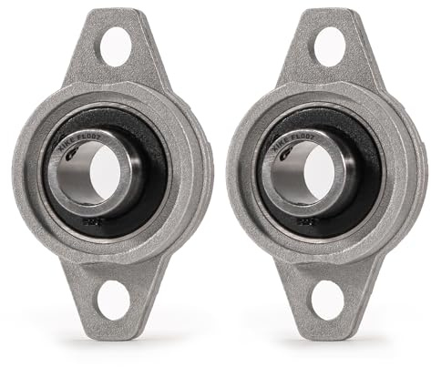 XiKe 2 Stück KFL007 Bohrung 35 mm Zinklegierung Stehlager mit Flansch, passend für 3D-Drucker, DIY, CNC-Maschinen, Roboter und lineare Bewegungssysteme.