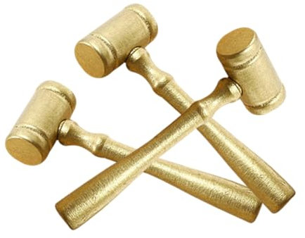 Abaodam 3pcs Wooden Judge Gavel Set for Judge Costume Lawyer Auctioneer Sound Hammer for Auction Sale Decorative Drawing Lots Toy