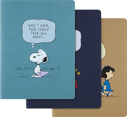 Moleskine Peanuts Cahier Journal Liniert, Liniertes Heft mit Flexibler Einband und Thematischem Lesezeichen, 16 Abtrennbare Blätter, Format XL 19 x 25 cm