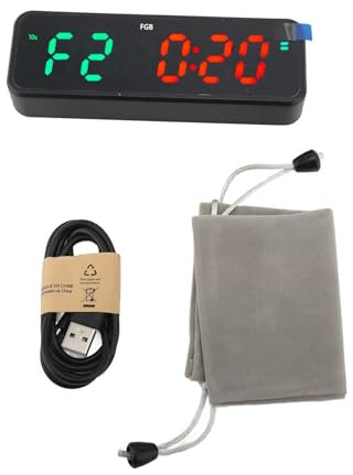 Temporizador de fitness portátil rango de entrenamiento recargable magnético temporizador digital de fitness con cronómetro, imán fuerte, control de volumen para cajas de garaje para el hogar