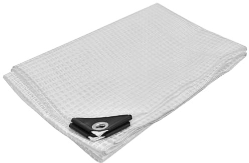 KOTARBAU® Plane mit Ösen - 100 g/m2 - Transparent - 2x3 m - Abdeckplane - Gewächshaus Folie - Wasserdicht - Durchsichtig - Universal - Gitterfolie
