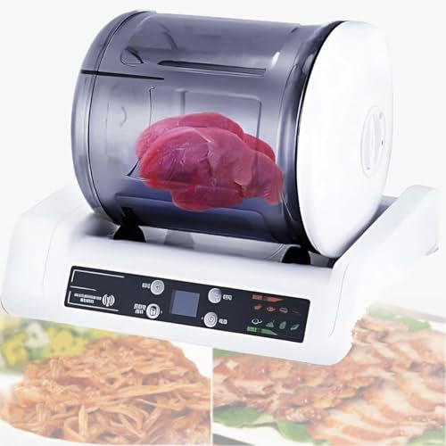 XUXIAO Automatic Vegetable Marinator, Electric Vacuum Food Tumbling Machine, Fast Marinating/Preserving, for Hamburger/BBQ/Beef/Pork