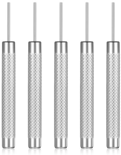 5 Pcs Extended Sim Card Removal Tool with Metal Texture, Stainless Steel Sim Ejector Tools, SIMs Card Pin for Watch and Small Mechanical, Universal SIMs Cards Tool for All Smartphone Models (Silver)