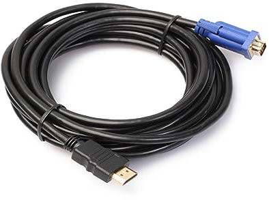 Vaguelly 5m Adattatore Vga Maschio Dorato Maschio Pin Chip Integrato Per Interconnessione Home Theater Ad Prestazioni Per Dispositivi Funzione Video Indipendente