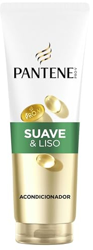 Pantene Pro-V Suave y Liso Acondicionador 275ml para Pelo Encrespado y Apagado. Acondicionador de Uso Diario. Con Provitamina B5 y Mezcla de Nutrientes. Sin Aceites Minerales ni Colorantes. Nutri-Plex