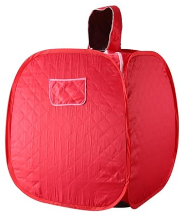 Steam Sauna, Portable Folding Steam Sauna Bag SPA Room Tent Box Without Steamer for One Person Weight Loss Full Body Slimming,for Home(Red)