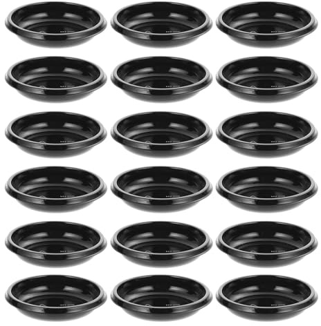 OZLCUA SaucièRe Bols à sauce, gobelets en plastique, coupelles trempette, service dessert, plateau noir, mini-assiettes, petits plats céramique, soja(Light Grey)