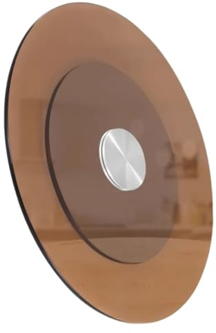 Lazy Susan Turntable24 Plateau de service rond transparent en verre trempé pour table de salle à manger 71,1 cm, 81,3 cm, 91,4 cm