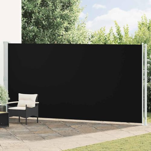 Generico Tenda da Sole Laterale Retrattile per Patio 200x600 cm Nera,Ombrelloni e Parasole
