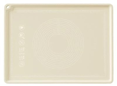 Tappetini stendipasta Tappetino for impastare in silicone antibatterico spesso, tappetini da cucina for la casa, tagliere, tappetino for stendere l'impasto, forno(40x50cm-Off white)
