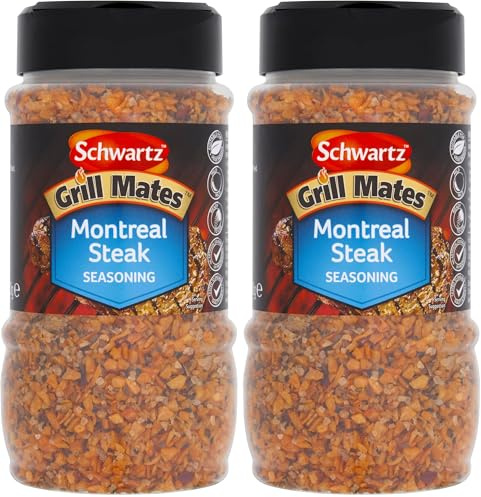 Schwartz Grill Mates Montreal Steak Seasoning, Mild Spicy, 370g (Pack of 2)