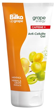 Bilka Upgrape Anti-Cellulite Gel CAFFEINE+ Grape Energy - Straffendes & Glättendes Körpergel mit Koffein, Menthol, Kräuterextrakten & Weißem Traubenextrakt, 180 ml