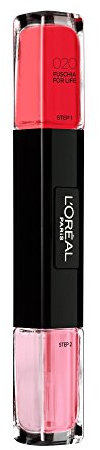 L'Oréal Paris Infaillible Nagellack Pink / 2 in 1 Top Coat und Unterlack in knalligem Fuchsia / 020 Fuchsia For Life / 1 x 10 ml