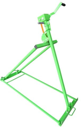 TERRE JARDIN - Lève Tracteur Tondeuse, Pliable à roulettes, avec Treuil, Cric de Levage 500 kg, Inclinaison 40°, Hauteur Max 80 cm - Lève Tondeuse à Gazon Tracteur, Stable et Robuste