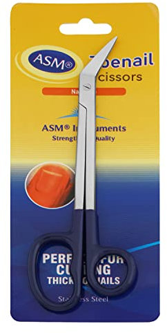 ASM Ciseaux ongles à manche extra long - Acier inoxydable robuste pour pédicure, soins des ongles pour hommes et femmes 19 cm