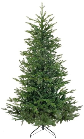 Dellonda Realistic Artificial 6ft/180cm Hinged Christmas Tree with 1200+ PE Tips & PVC Interior - DH45